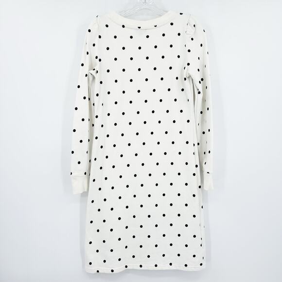 Talbots Joy Dot White & Black Cotton Terry Shift Dress Polka Dot Womens Size XS - Picture 8 of 11